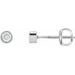 Round Micro Bezel-Set Stud Earrings