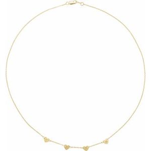 Engravable Family Heart Disc Necklace