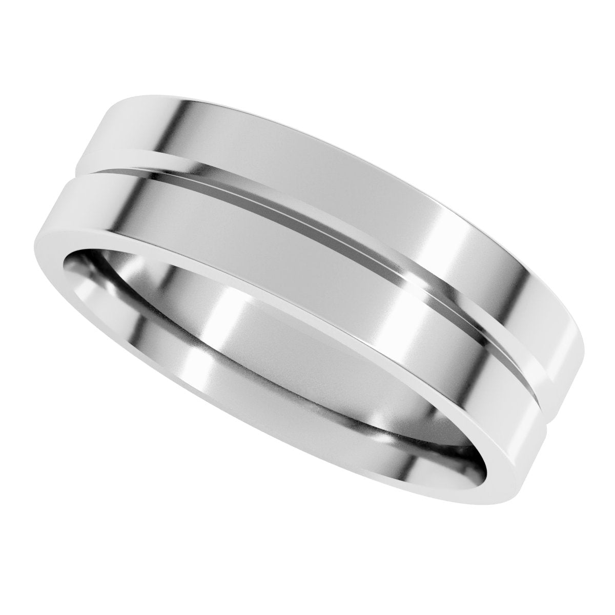 Grooved Comfort-Fit Flat Band