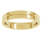 Grooved Comfort-Fit Flat Band