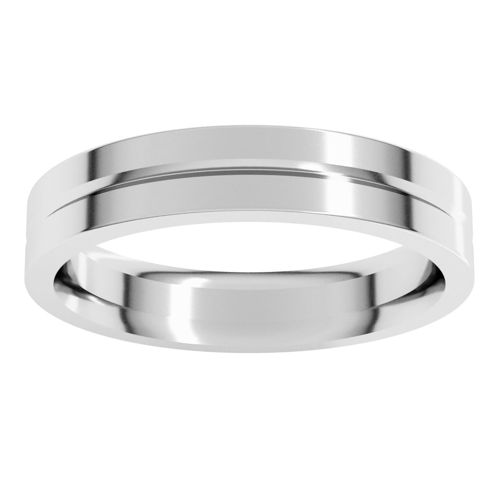 Grooved Comfort-Fit Flat Band