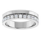 Single Sided Stepped-Edge Anniversary Band
