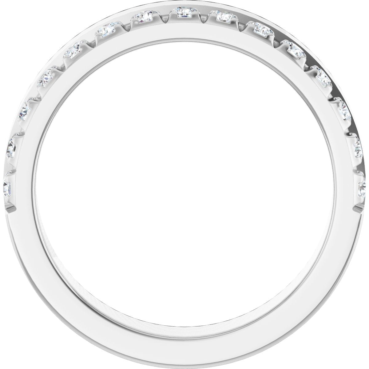 Single Sided Stepped-Edge Anniversary Band
