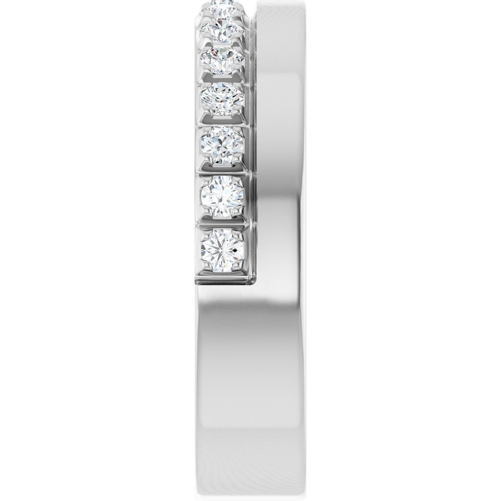 Single Sided Stepped-Edge Anniversary Band