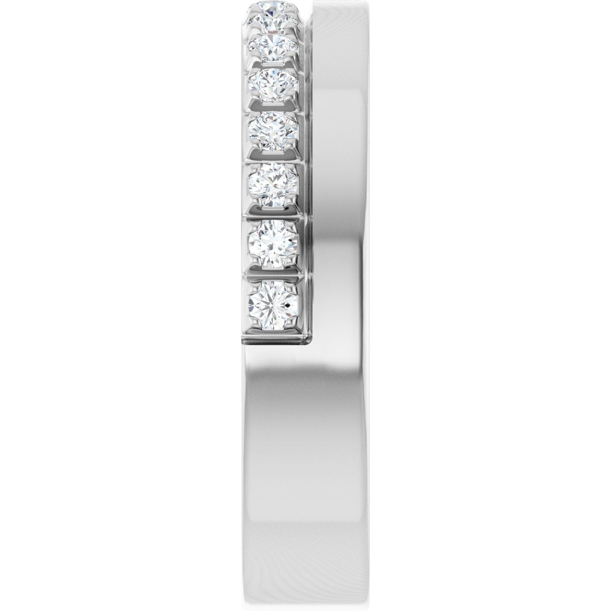 Single Sided Stepped-Edge Anniversary Band