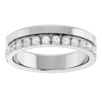 Single Sided Stepped-Edge Anniversary Band