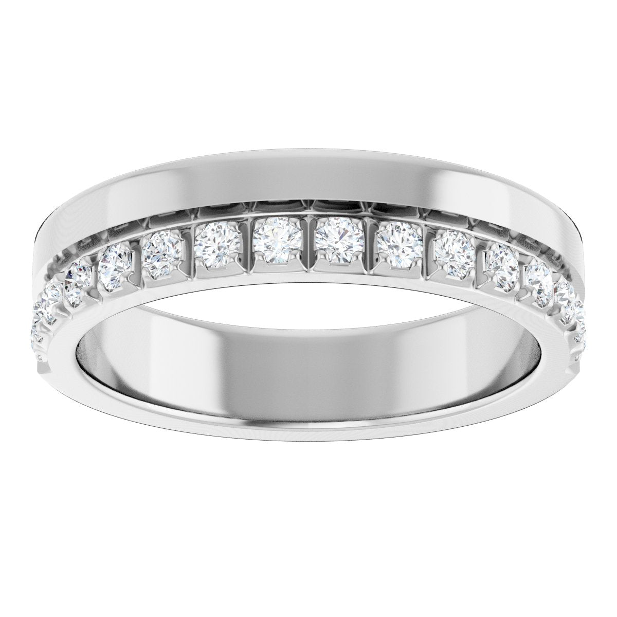 Single Sided Stepped-Edge Anniversary Band