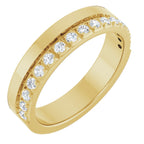 Single Sided Stepped-Edge Anniversary Band