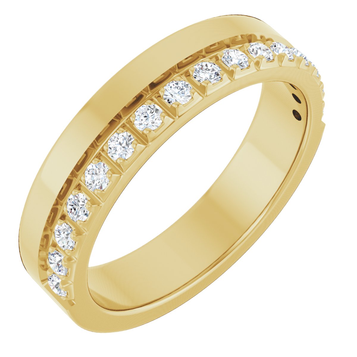 Single Sided Stepped-Edge Anniversary Band