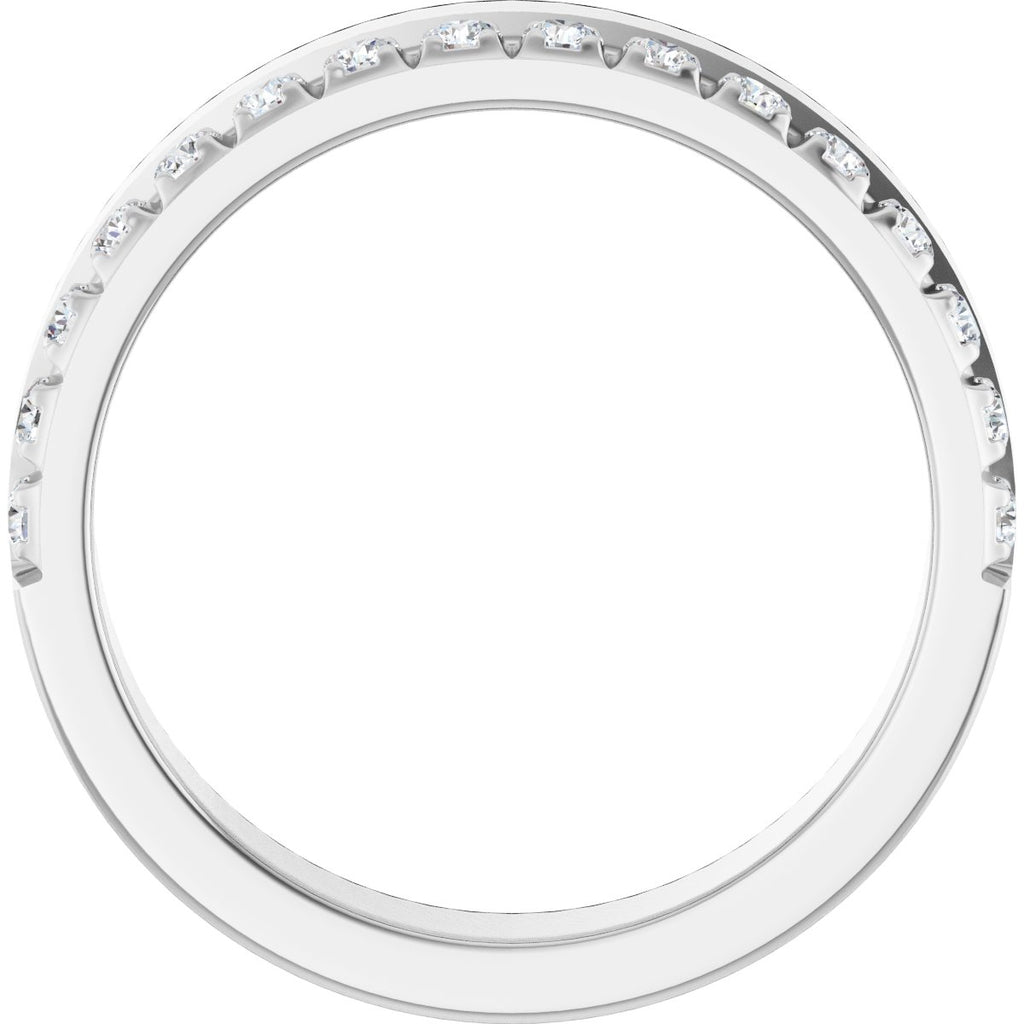 Single Sided Stepped-Edge Anniversary Band