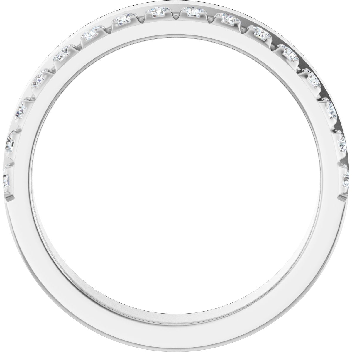 Single Sided Stepped-Edge Anniversary Band