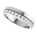 Single Sided Stepped-Edge Anniversary Band