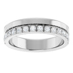 Single Sided Stepped-Edge Anniversary Band