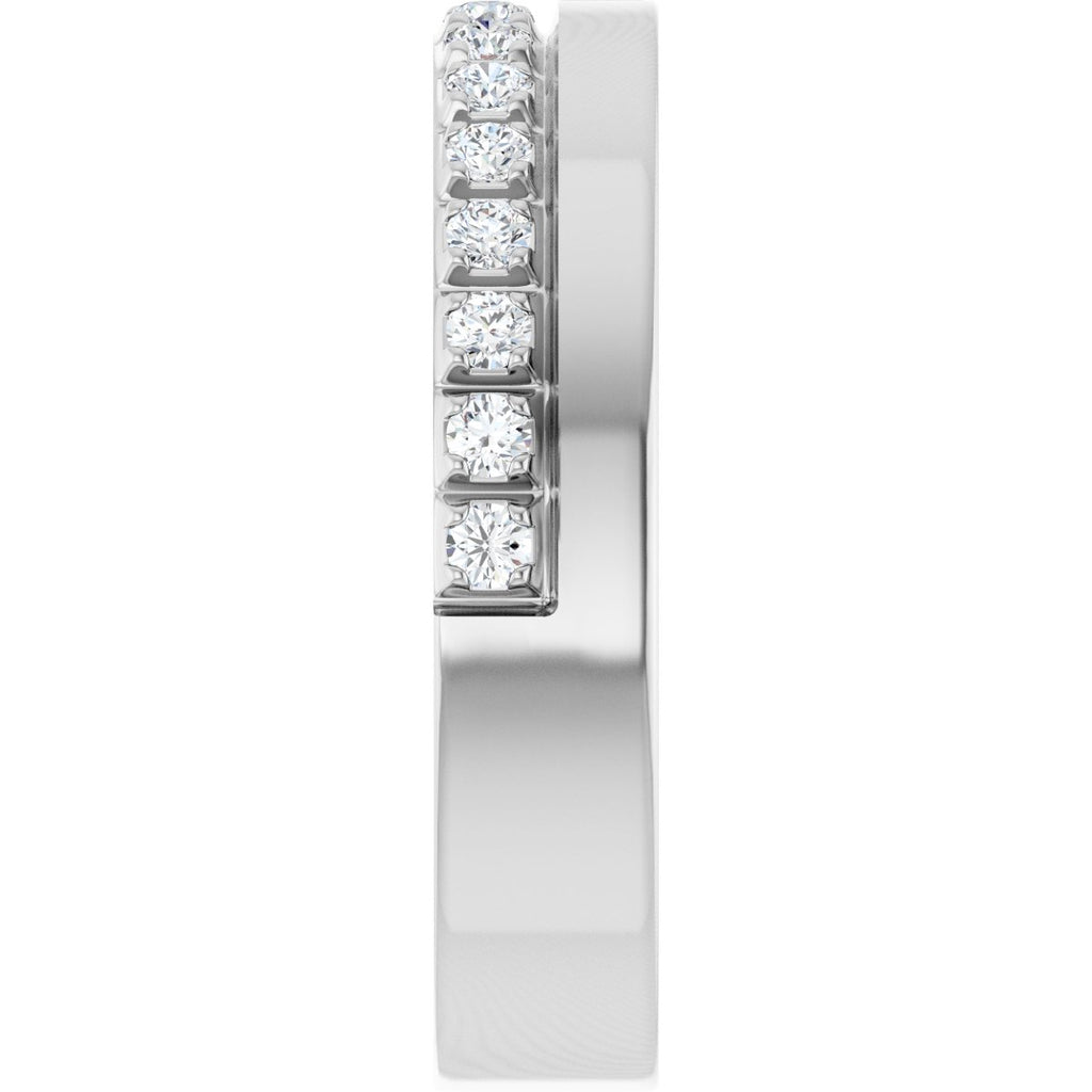 Single Sided Stepped-Edge Anniversary Band
