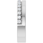 Single Sided Stepped-Edge Anniversary Band