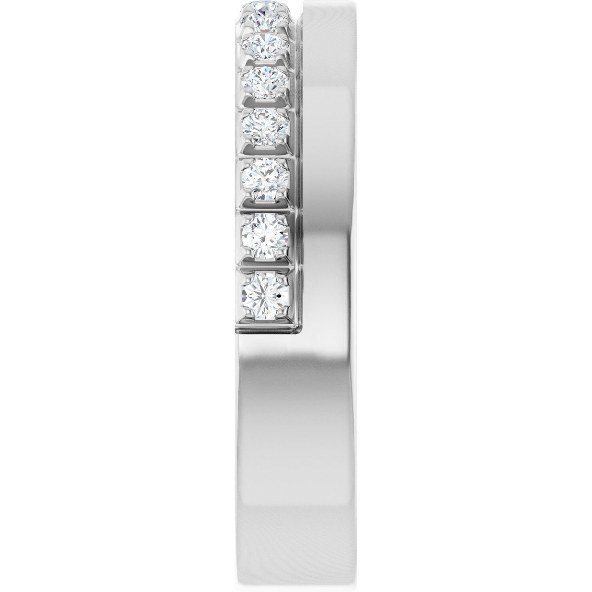 Single Sided Stepped-Edge Anniversary Band