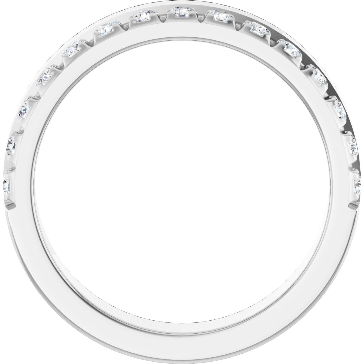 Single Sided Stepped-Edge Anniversary Band