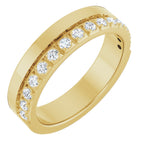 Single Sided Stepped-Edge Anniversary Band