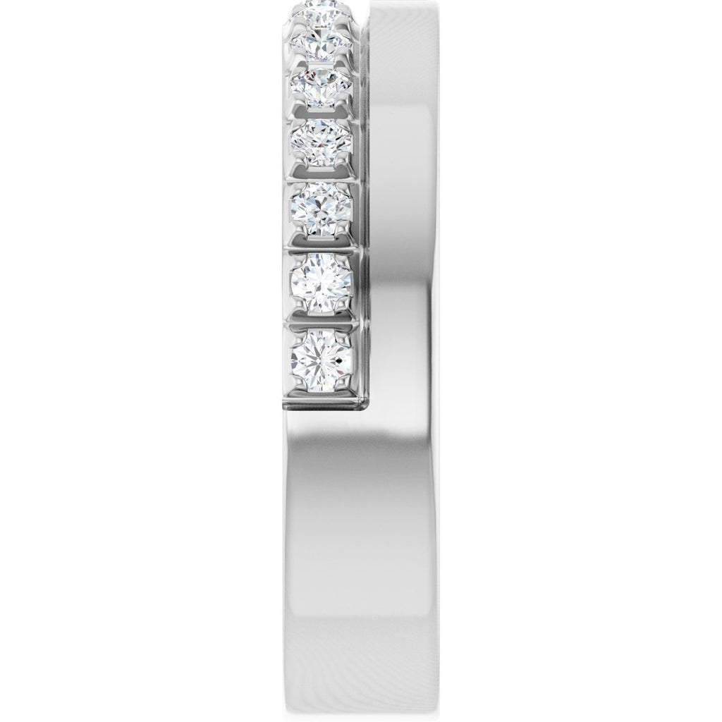 Single Sided Stepped-Edge Anniversary Band