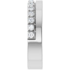 Single Sided Stepped-Edge Anniversary Band