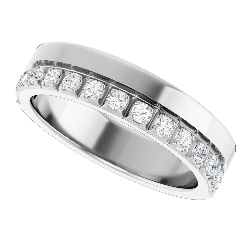 Single Sided Stepped-Edge Anniversary Band