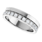 Single Sided Stepped-Edge Anniversary Band