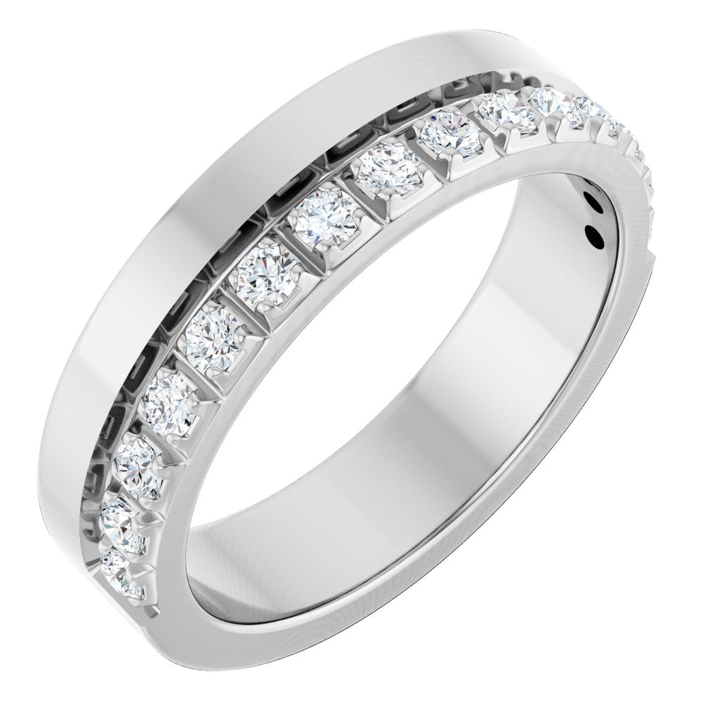 Single Sided Stepped-Edge Anniversary Band