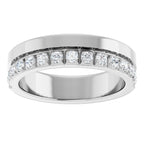 Single Sided Stepped-Edge Anniversary Band