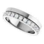 Single Sided Stepped-Edge Anniversary Band