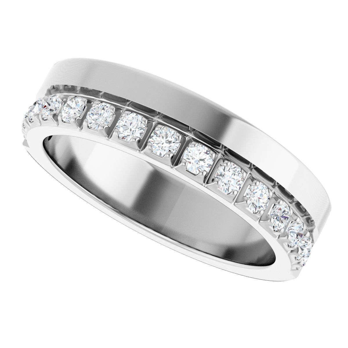 Single Sided Stepped-Edge Anniversary Band