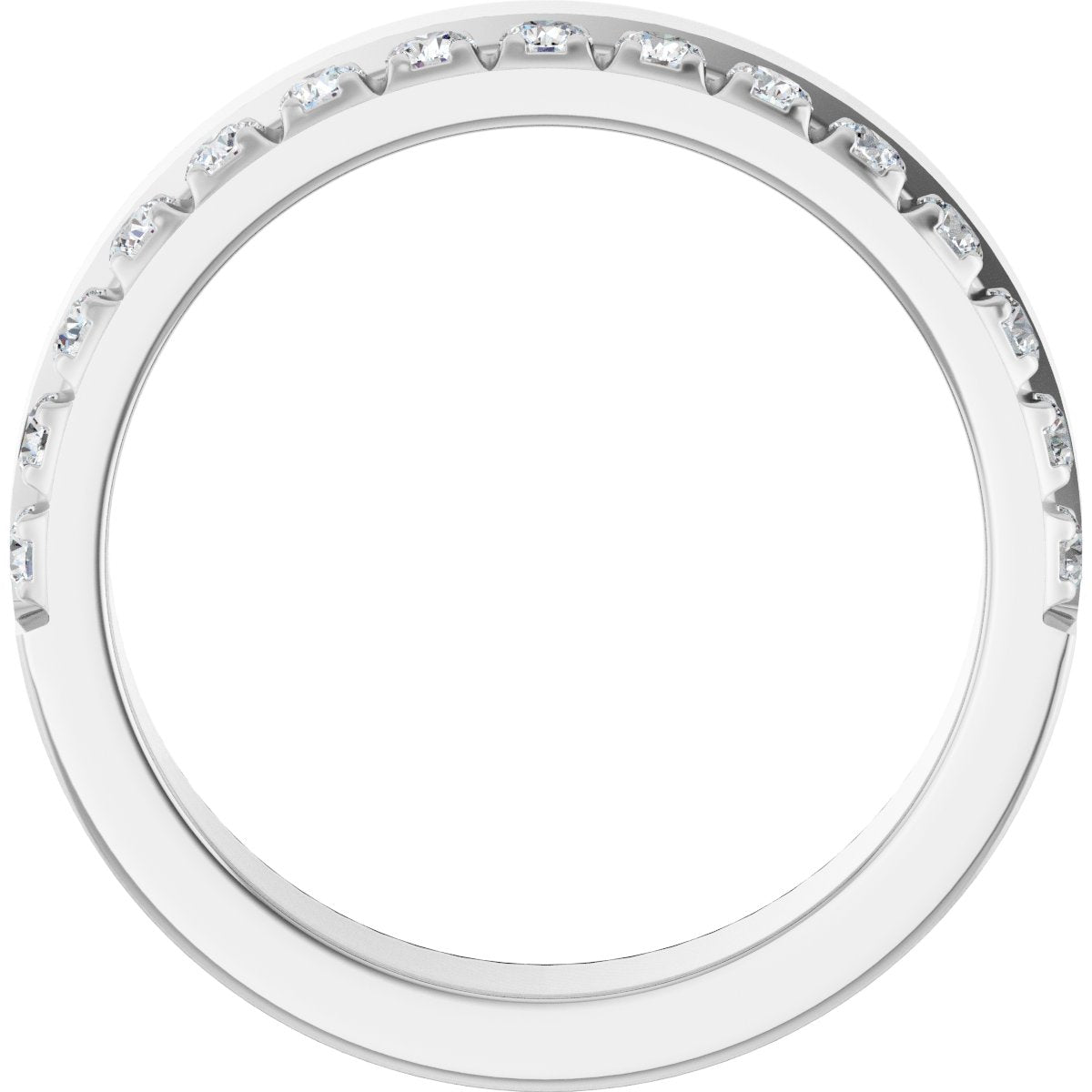 Single Sided Stepped-Edge Anniversary Band