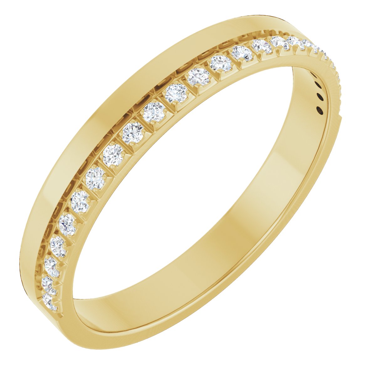 Single Sided Stepped-Edge Anniversary Band