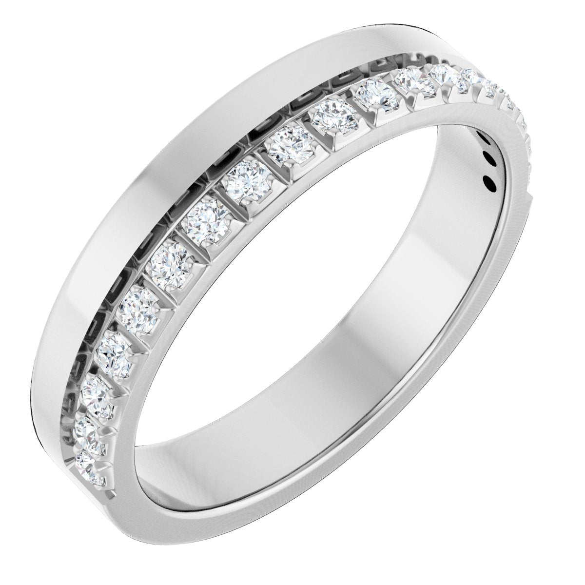 Single Sided Stepped-Edge Anniversary Band