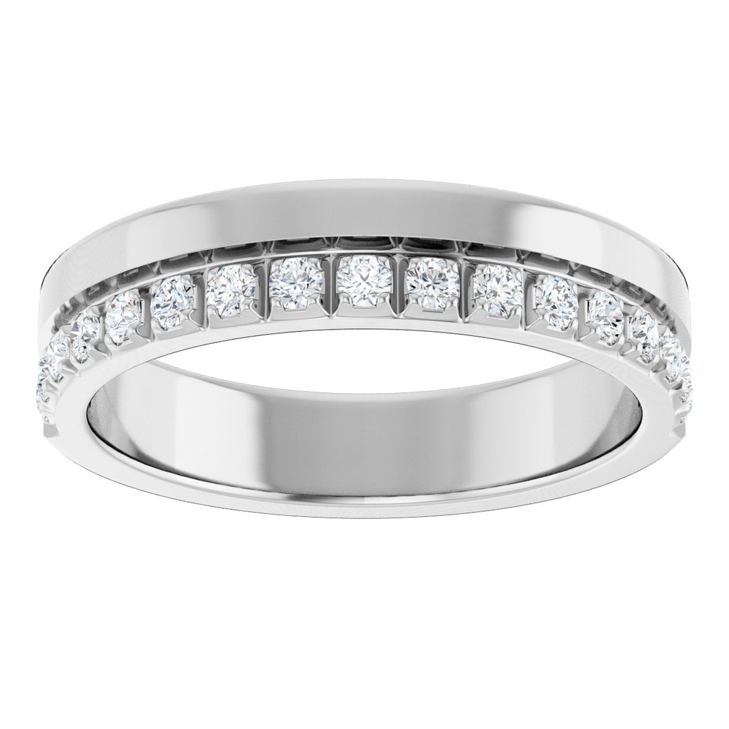Single Sided Stepped-Edge Anniversary Band