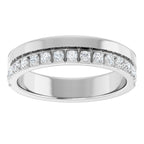 Single Sided Stepped-Edge Anniversary Band