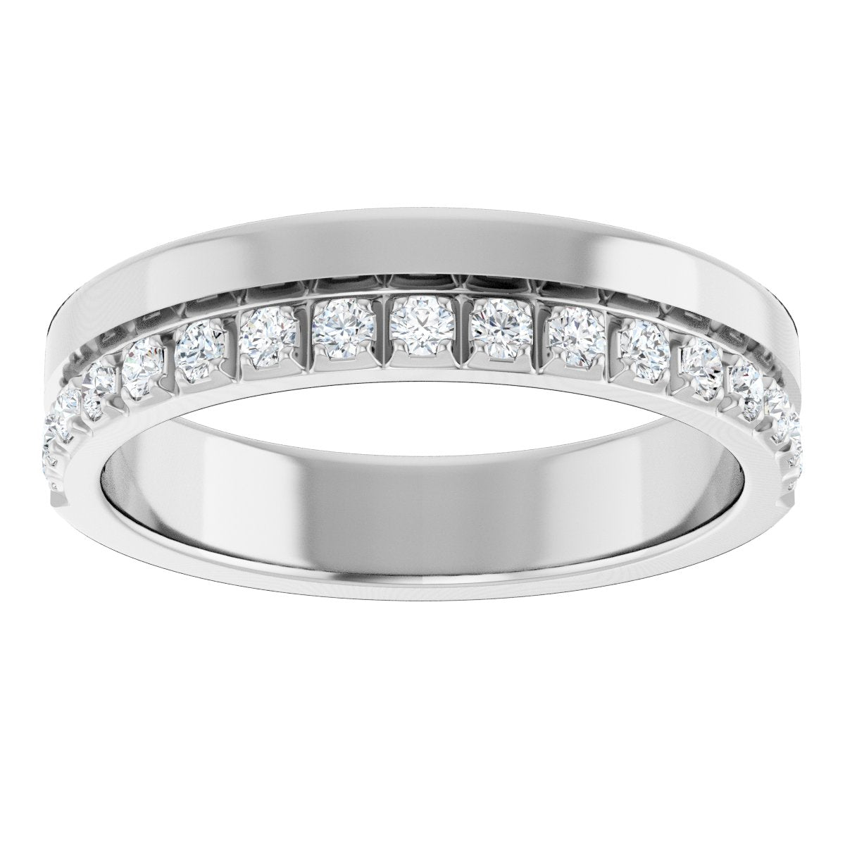 Single Sided Stepped-Edge Anniversary Band