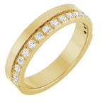 Single Sided Stepped-Edge Anniversary Band