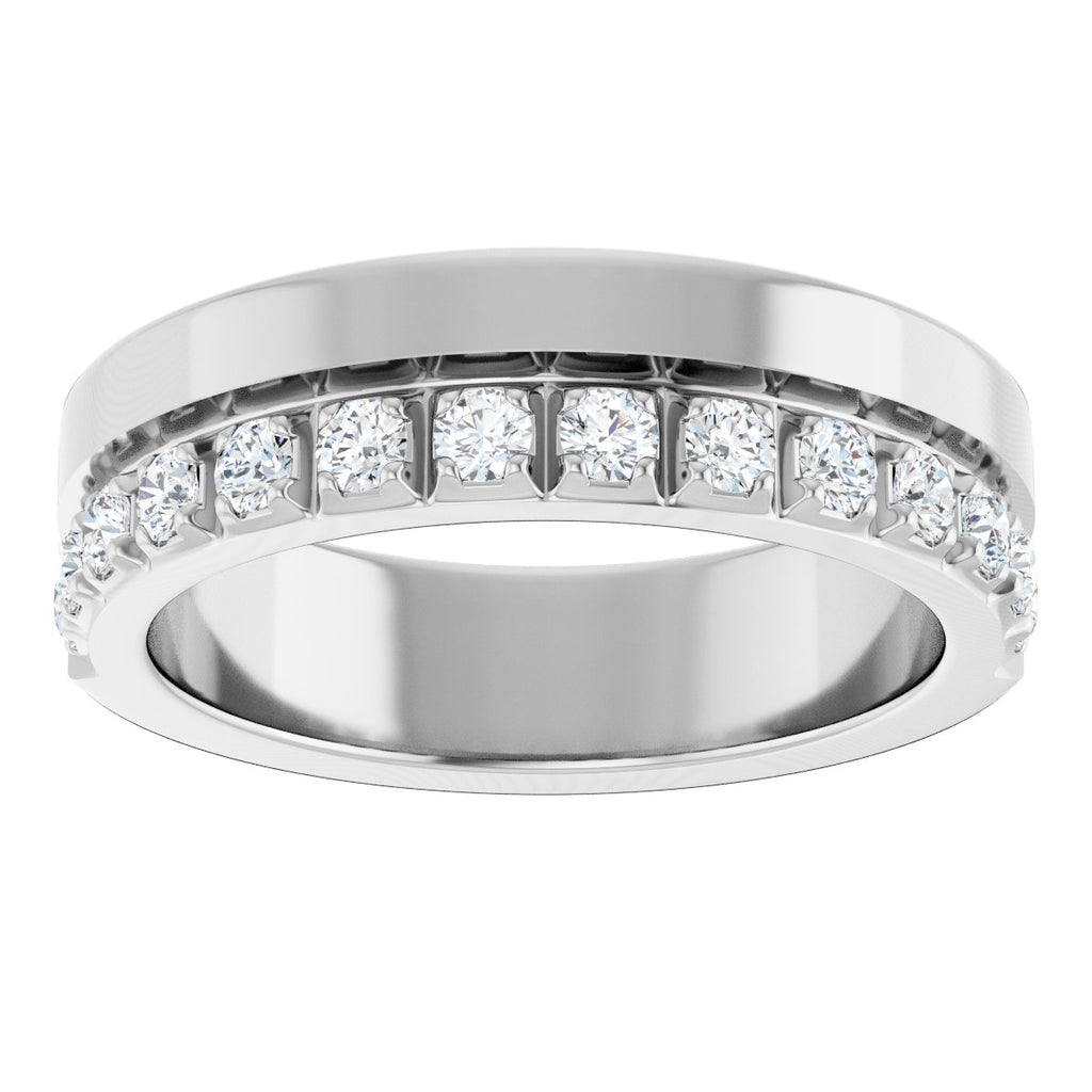 Single Sided Stepped-Edge Anniversary Band