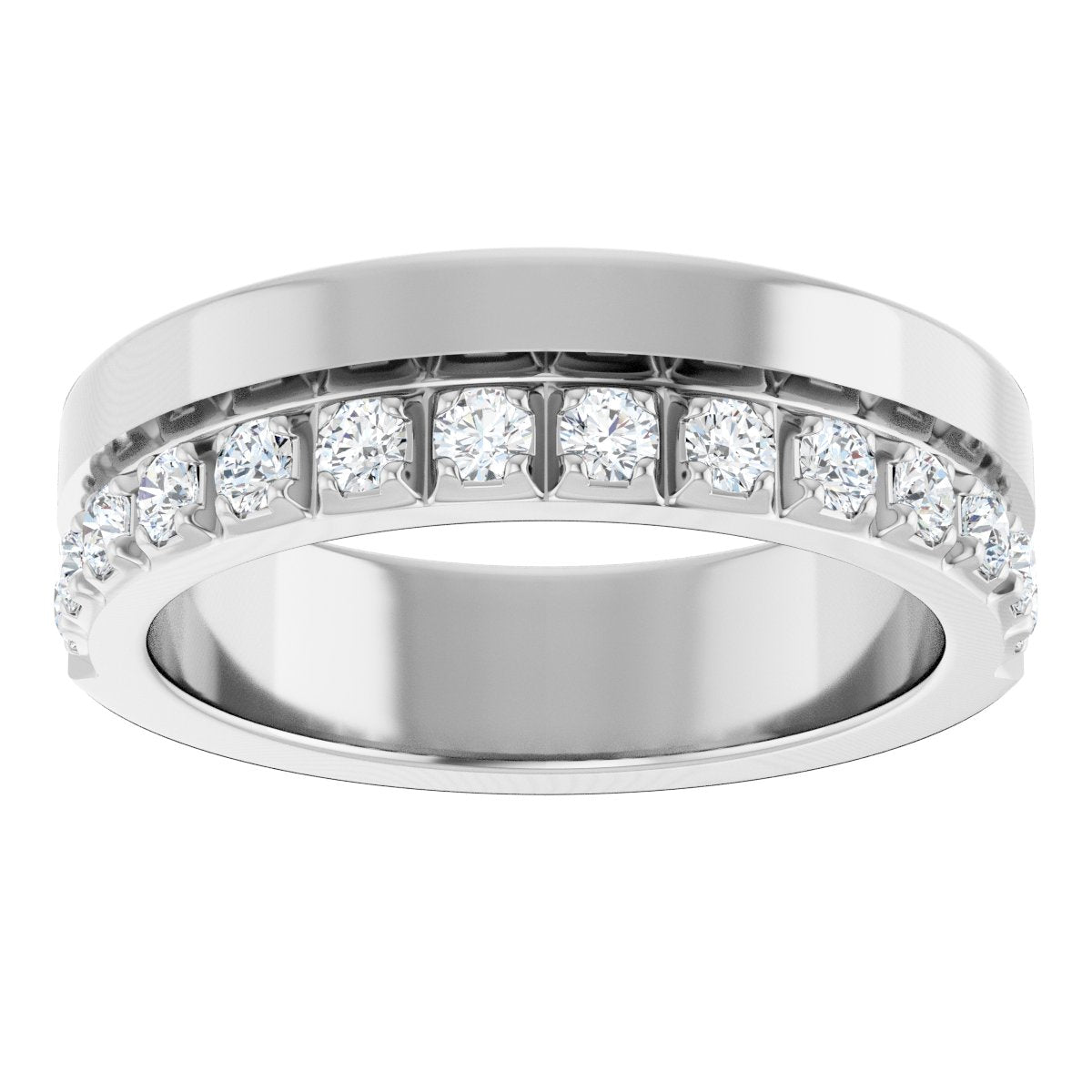 Single Sided Stepped-Edge Anniversary Band