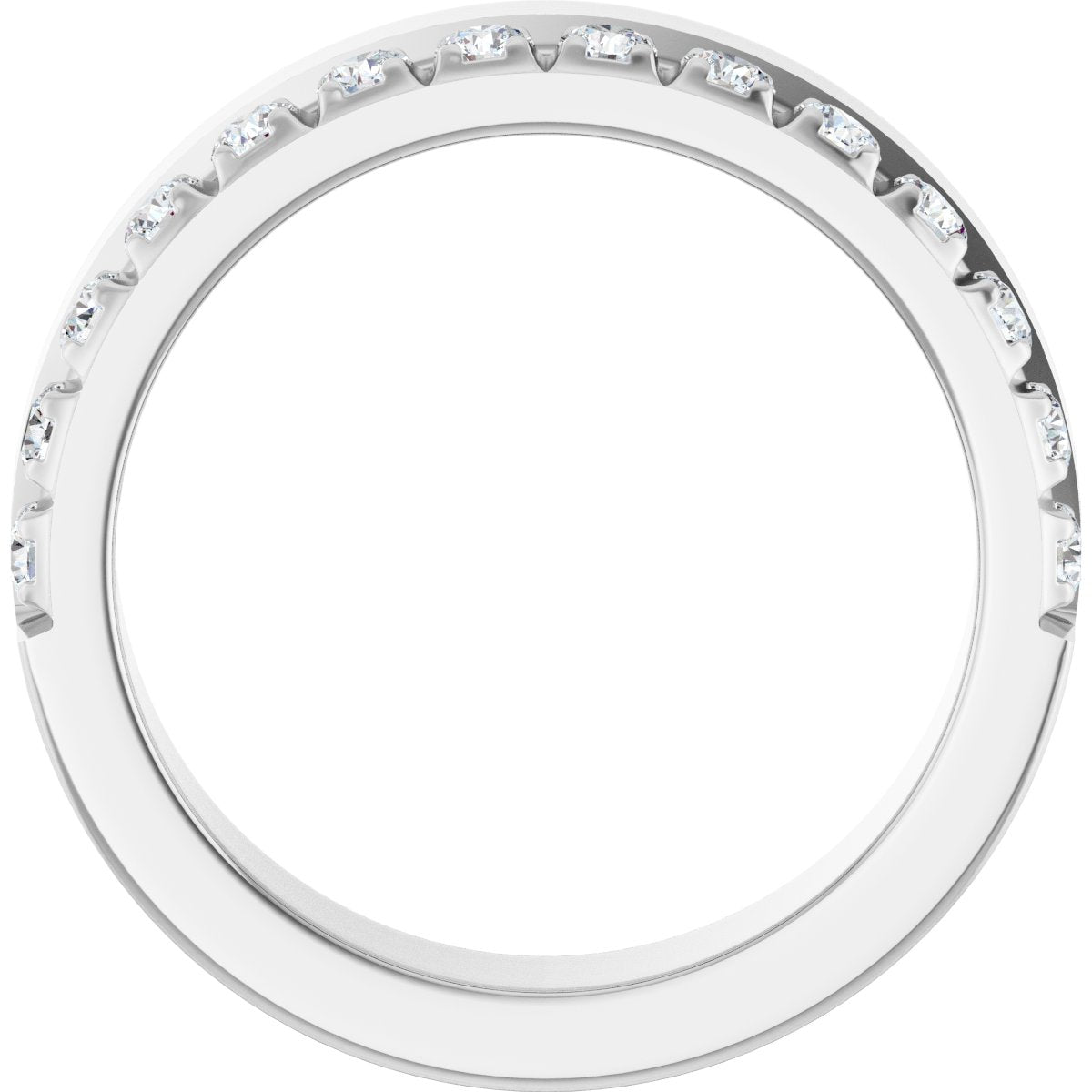 Single Sided Stepped-Edge Anniversary Band