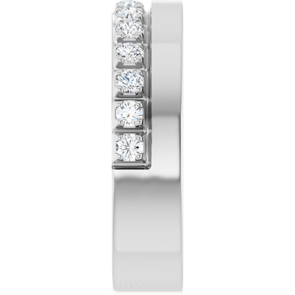 Single Sided Stepped-Edge Anniversary Band