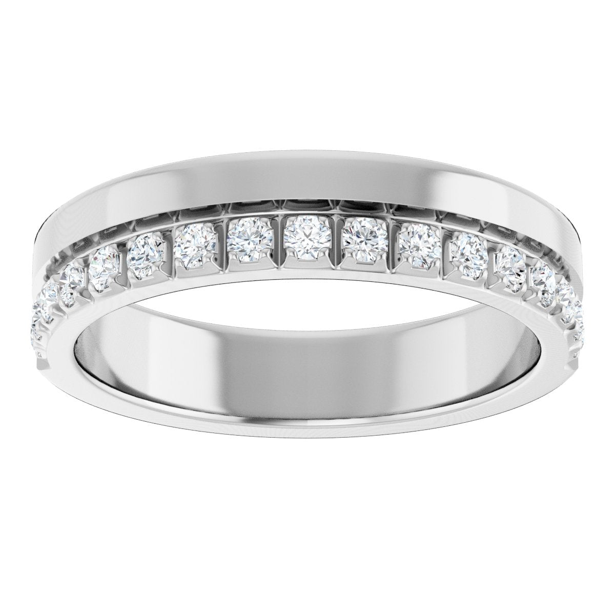 Single Sided Stepped-Edge Anniversary Band