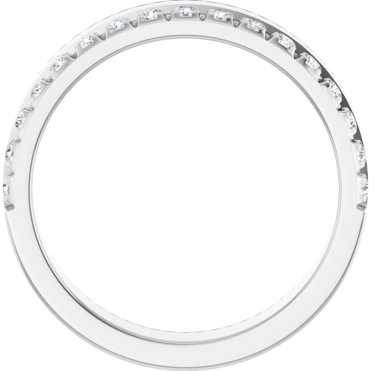 Single Sided Stepped-Edge Anniversary Band