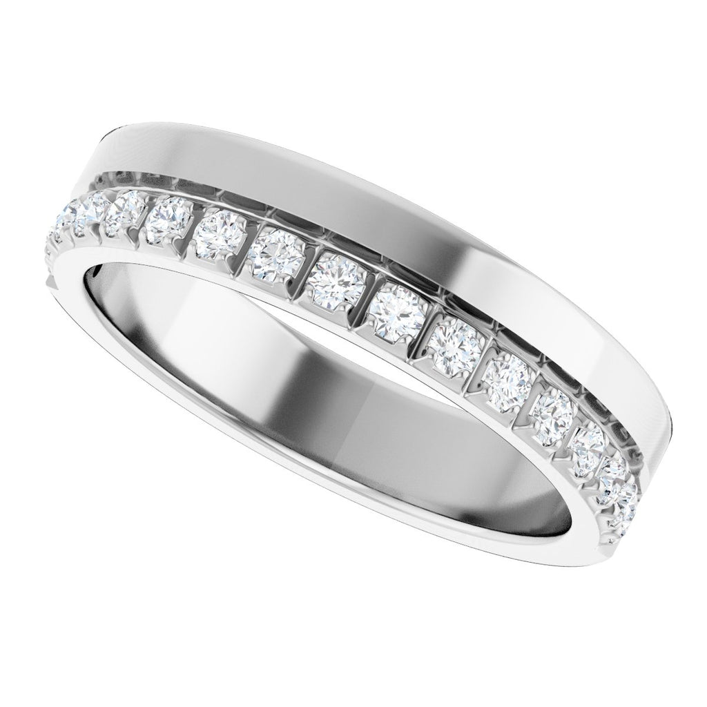 Single Sided Stepped-Edge Anniversary Band