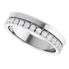 Single Sided Stepped-Edge Anniversary Band