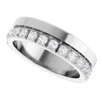 Single Sided Stepped-Edge Anniversary Band