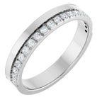 Single Sided Stepped-Edge Anniversary Band