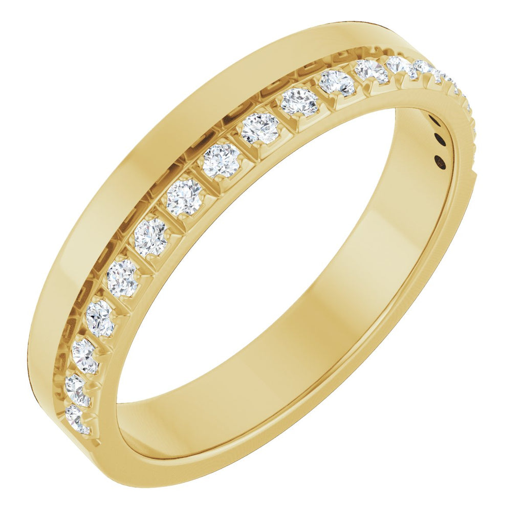 Single Sided Stepped-Edge Anniversary Band