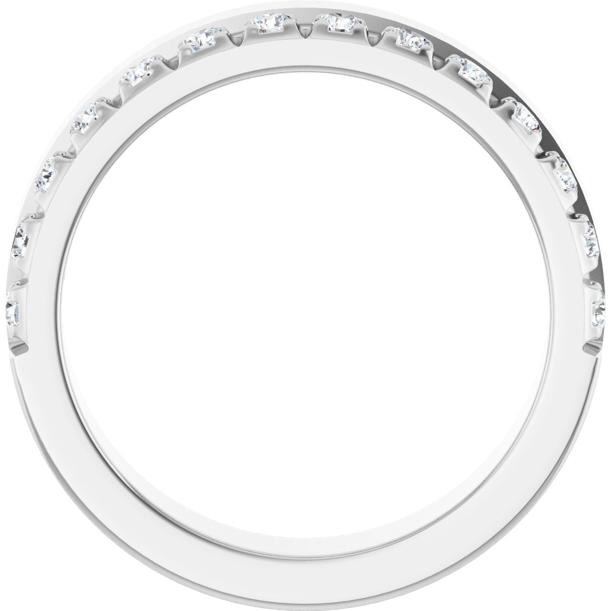 Single Sided Stepped-Edge Anniversary Band