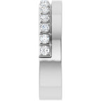 Single Sided Stepped-Edge Anniversary Band